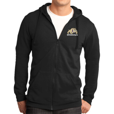 Personalized (Option) Unisex QCHS Bulldog Unified Sports Full Zippered Hoodie Thumbnail
